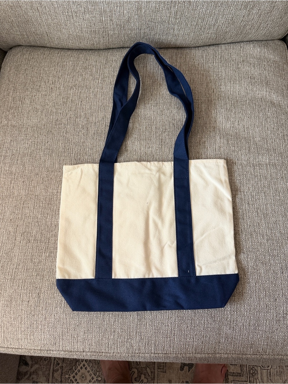 Snoopy Canvas Tote Bag - Navy & Cream - Picture 6 of 7